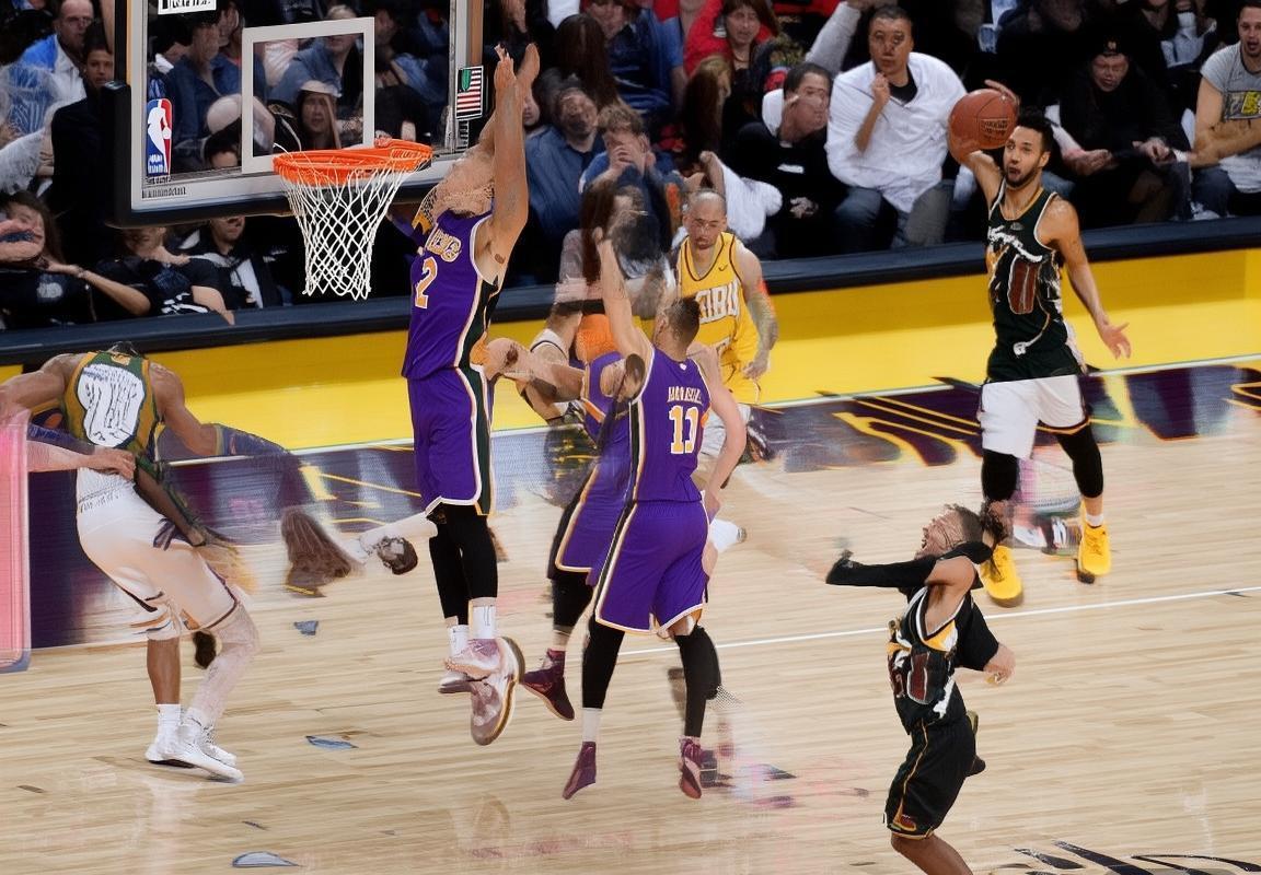 2017年NBA湖人队与爵士队对决精华回顾